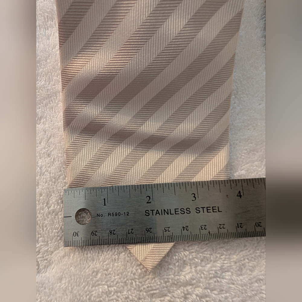 2 Burberry London Neckties-Nova Check And White/ Gray Striped - Picture 15 of 15